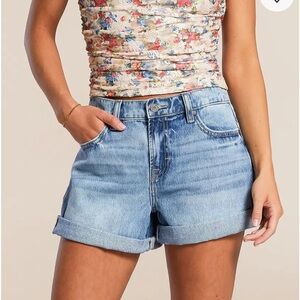 EUC Women’s HIDDEN Cotton Finn High Rise Shorts Size Large